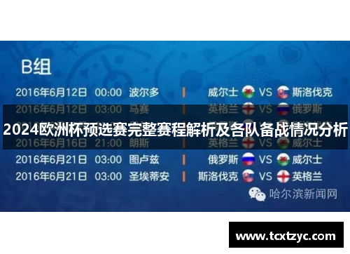 2024欧洲杯预选赛完整赛程解析及各队备战情况分析